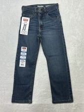 Wrangler Five Star Straight Jeans Boys Size 6 Slim Free Stretch Classic Fit