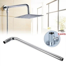 Stainless-Steel Shower Arm Bottom Hose Wall-Mounted Shower Head Extension Arm