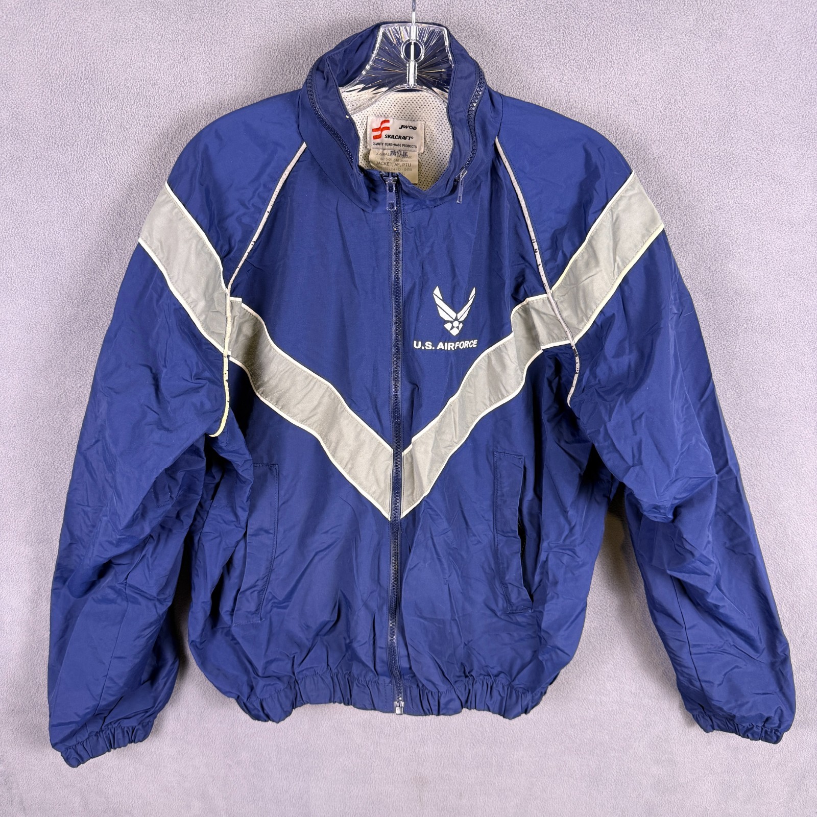 Vintage US Air Force Jacket Mens XS Regular Windbreaker Track Nylon PTU USGI USA