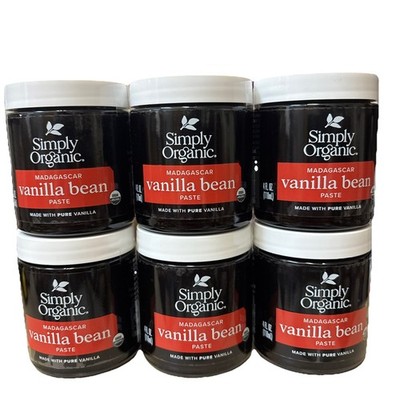 6-PACK Simply Organic Vanilla Bean Paste 4oz Each BB 11/2028