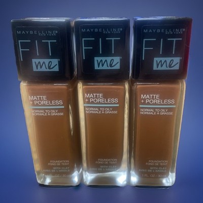 Maybelline Fit Me! Matte + Poreless Foundation 365 Nutmeg Lot Of 2 Bottles