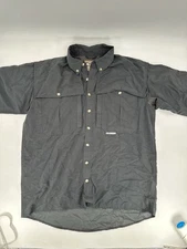 Drake Waterfowl Vented Short Sleeve Button Down Fishing Shirt Size Medium