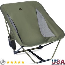 Ultralight Portable Camping Chair Heavy Duty Low Profile Outdoor Travel Seat New
