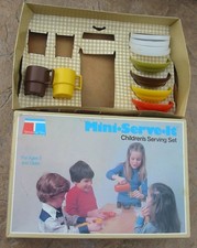 Vtg Tupperware Harvest 1970s Mini Serve It Partial Play Set With Box Bowls Cup