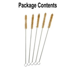 5pcs 10-30mm Small Long Round Pipe Tube Cleaning Wire Brush Set Stainless Steel