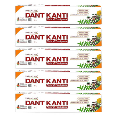 Dant Kanti Natural Toothpaste 200G / 6.76 Fl Oz - (Pack of 5)