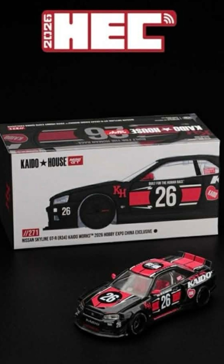 Kaido House R34 HEC Gtr R34 Black/Red China 2026 EVENT EXCLUSIVE