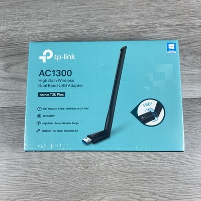 NEW--TP-Link Archer T3U Plus AC1300 High Gain Wireless DUAL BAND USB-3.0 Adapter