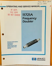 HP 11721-90002 1980 11721A Frequency Doubler Operating & Service Manual.