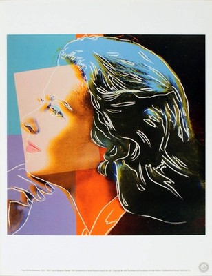ANDY WARHOL Ingrid Berman: Herself 15.75'' x 12.25'' Poster 1989 Pop Art