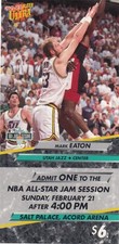 1992-93 Mark Eaton Fleer Ultra NBA Jam Session UNUSED TICKET - Utah Jazz B