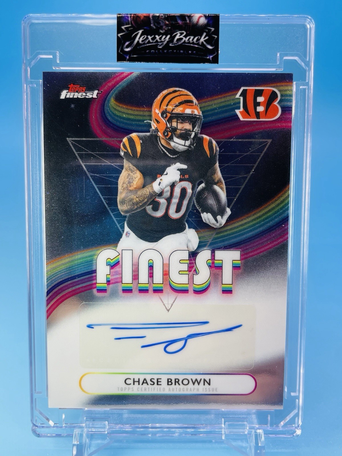 2025 Topps Finest ~ CHASE BROWN ~ FINEST AUTO #FA-CB ~ Bengals 🔥