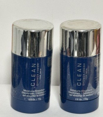CLEAN Shower Fresh Deodorant stick for Men 2.6 oz Moisture Absorbent