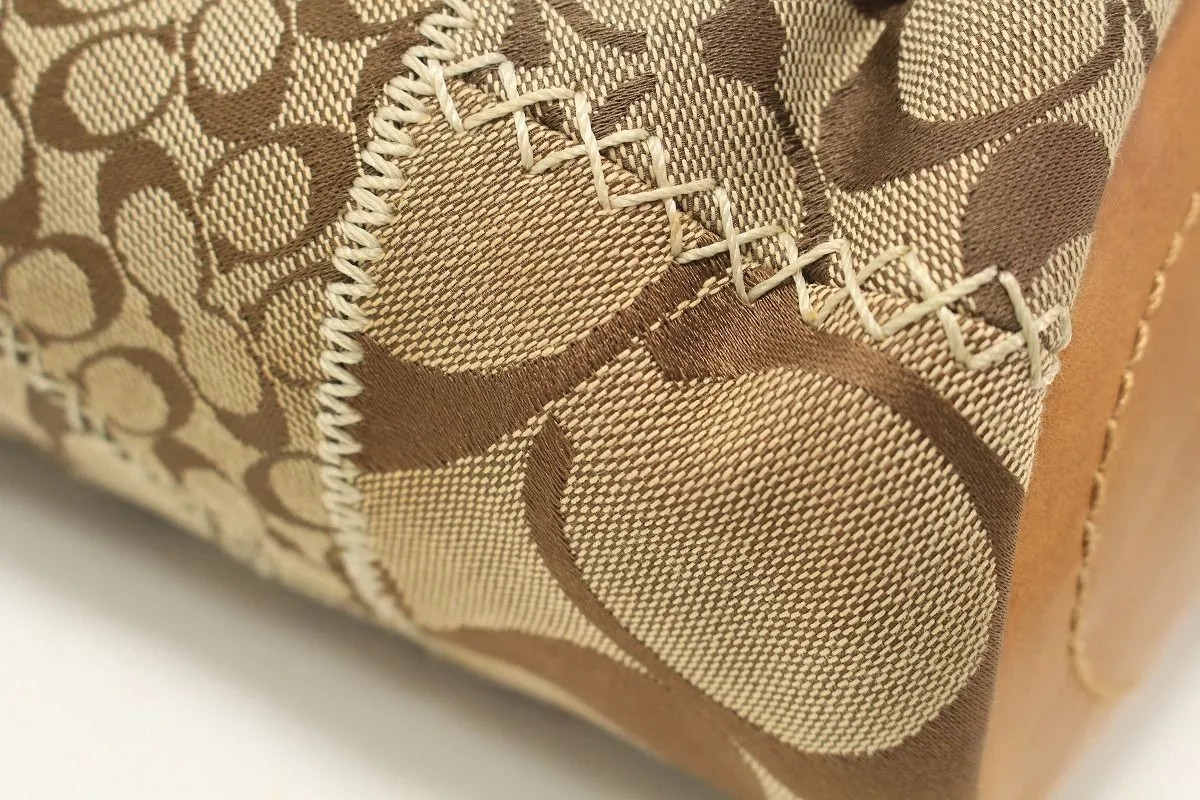 COACH Bucket Patchwork One-Shoulder Bag Signature… - image 14