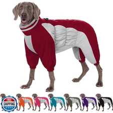 AOFITEE Fullbody Dog Coat Warm Fleece Dog Jacket, Windproof Dogs Winter Coat 