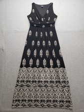 Chaps Women Maxi Dress S Multicolor Intricate Print Sleeveless Summer Vacation