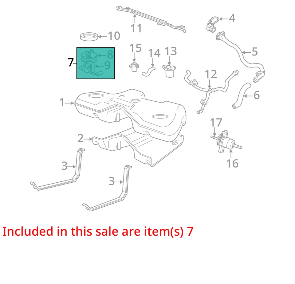 2005-2007 Ford Freestyle Electrical Gas Fuel Pump Assembly NOG7S - Image 2 of 3