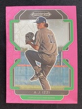 2022 Panini Prizm Draft Picks - A.J. Izzi #PDP126 Neon Pink Velocity Prizm (RC)