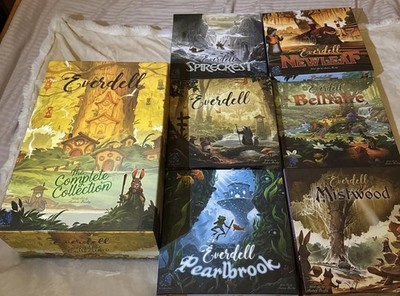 Everdell Complete Collection Mistwood Newleaf Bellfaire Spirecrest Pearlbrook