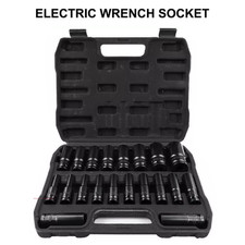 20PCS Heavy Duty Deep Impact Socket Set 6 Point Metric 8 - 32mm 1/2 Inch Drive
