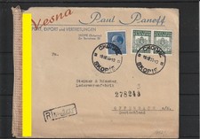 Bulgarien Firmenbrief Einschreiben Skopie n. Offenbach a. M.Zensur 1944 #1100519