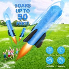 Hand-Propelled Rocket Launcher Toy Set Foam Rocket Children's Outdoor Birthday G