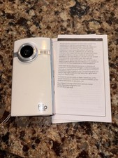 white Flip Video Ultra Series camcorder, model F230W.