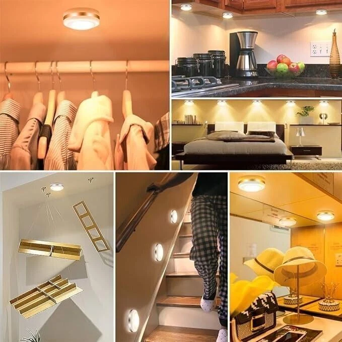 Sensor de movimiento magnético para armario IR LED luz de pared nocturna 6 pi...