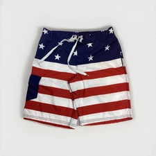 Bio World  Size M  100% Polyester Flag Swim Short