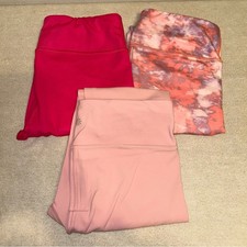 Bundle Athleta Girl High Rise Powervita chit chat tight Leggings Pink XXL/16