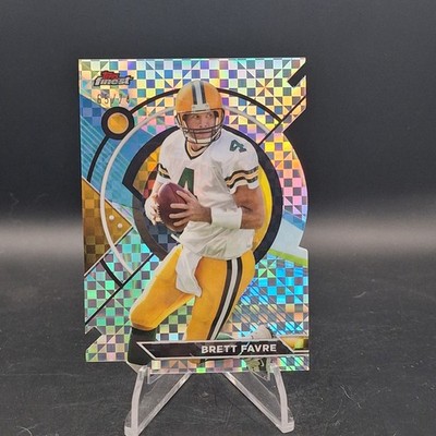 2023 Topps Finest Brett Favre #185 Checkerboard Die-Cut Refractor SP /74