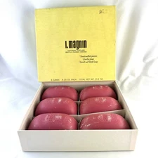 Vintage L. Magnin Lanolin Soap Bars French  Soap Cake & Box 6 Bar Count