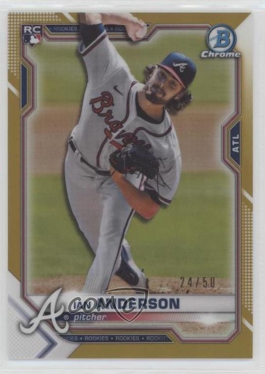 2021 Bowman Chrome Gold Refractor 24/50 Ian Anderson #76 0hw6