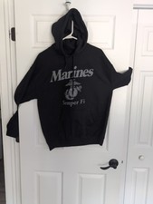 Hoodie - USMC Black and Grey