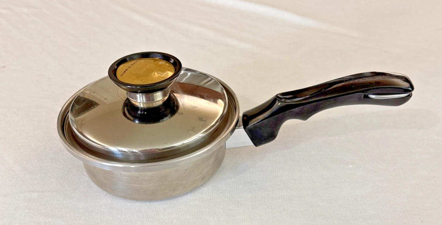 Cook O Matic Cookware 7” Sauce Pot Pan W/ Lid Stainless Steel Kitchen Craft