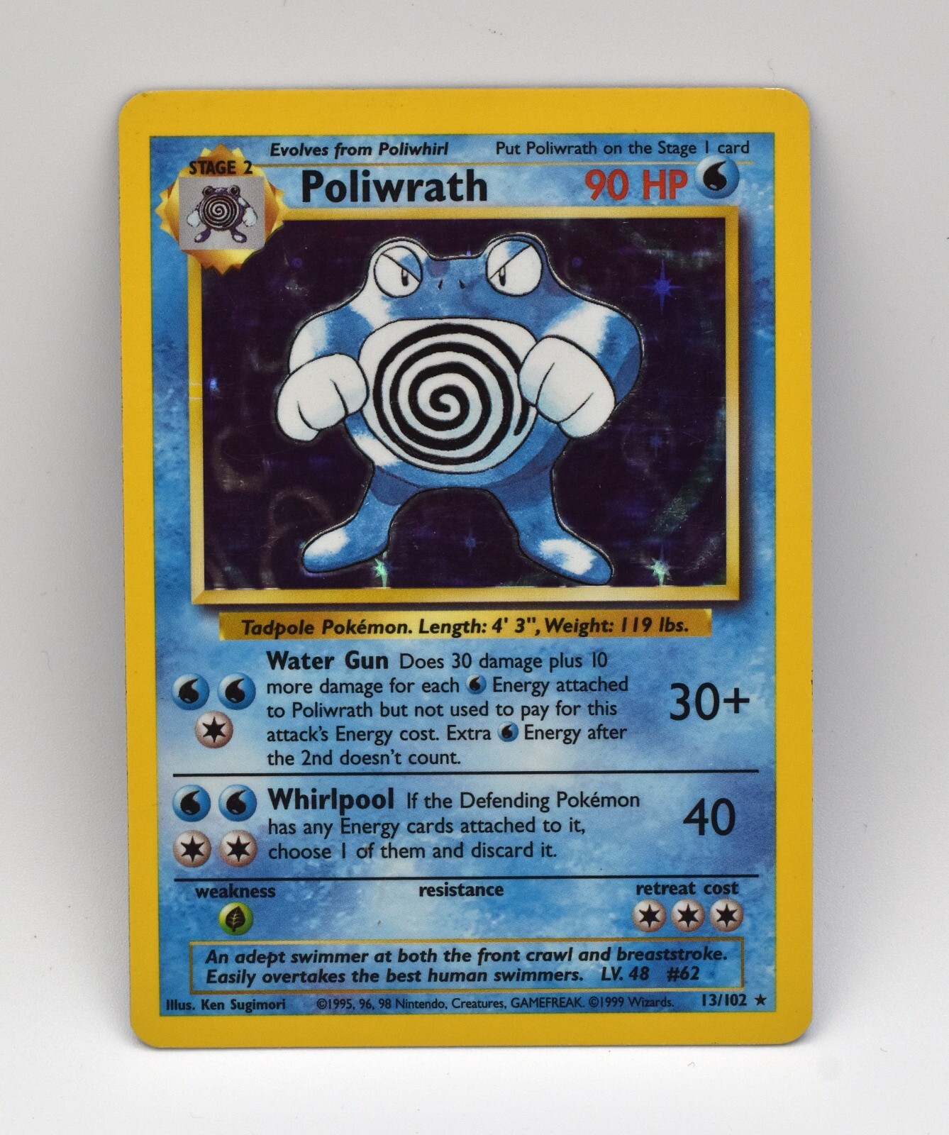 Pokemon TCG Poliwrath 013/102 Base Set Holo Card