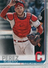 #639 Roberto Perez 82/99 Cleveland Indians 2019 Topps Series 2 Baseball Card GAX