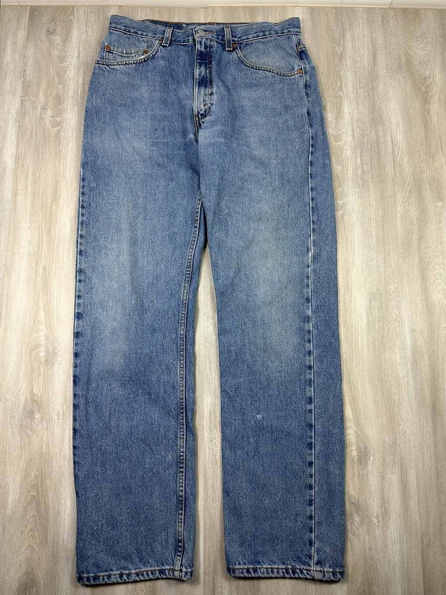 Vintage Levi's 505 Original Fit Straight Leg 32x32 Button Blue
