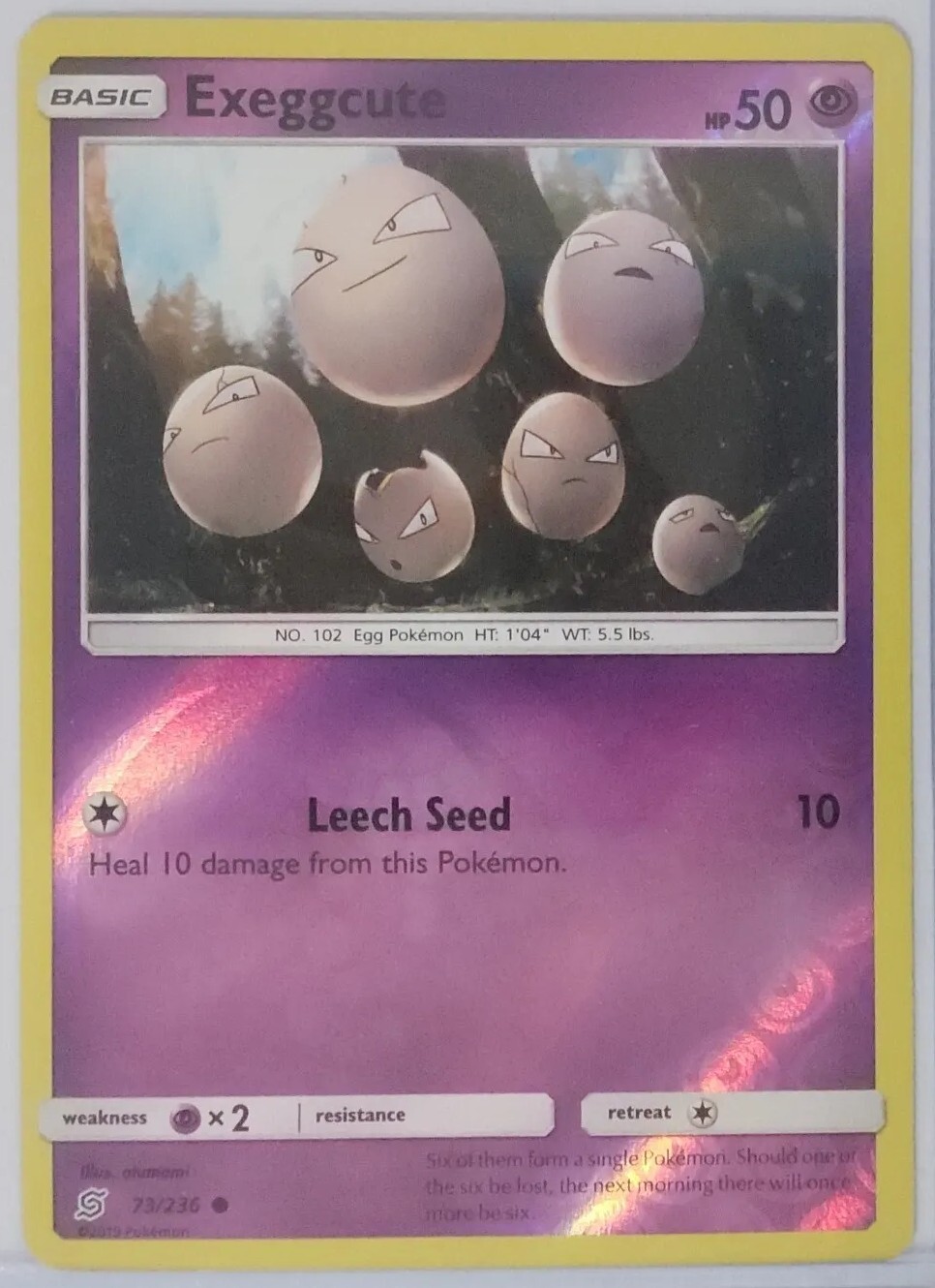 Exeggcute Reverse Holo Pokemon TCG Card 73/236 eBay