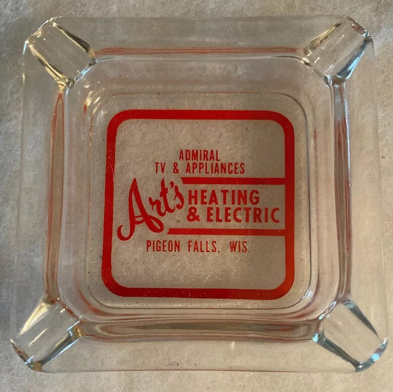 Wisconsin ART’S HEATING & ELECTRIC Advertise Ashtray Appliances Pigeon Falls WI