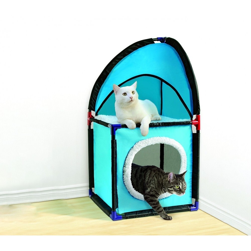 Abri pour chat d'angle 004065 pour optimiser l'espace des petits salons - 4