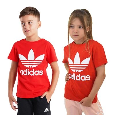 Adidas Originals Trefoil Tee Unisexe Enfant T-Shirt Loisirs & Sport École Rouge - Photo 1/3