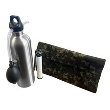Water Purifier Sports Bottle Dual Ceramic Membrane Survival Camping Filtration