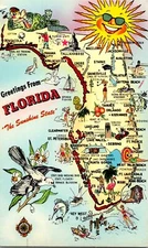 Vintage PPC - Greetings from Florida - F20965