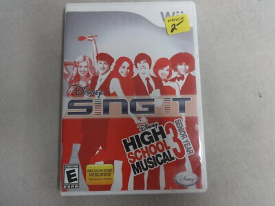 Disney Sing It High School Musical 3 Nintendo Wii Game Complete Free Ship
