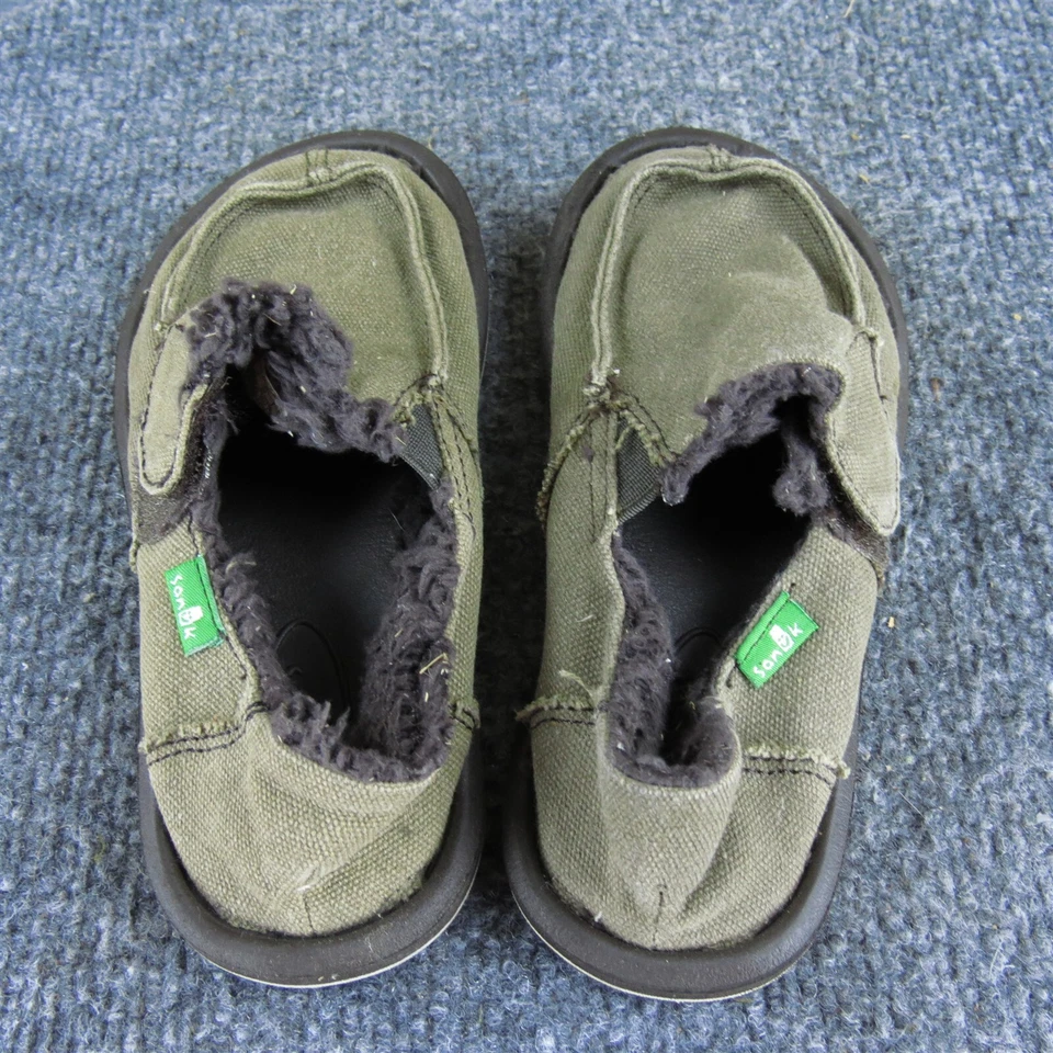 Sanuk Boys Slip-On  Sz T 10 Medium Brown Fabric Slip On - Image 4 of 4