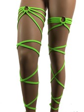 Rave Leg Wraps Exotic Dancewear Garter Gartini Rave Outfit Polewear Clubwear UV