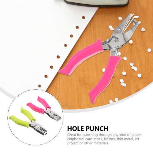 2pcs Paper Crafts Metal Hole Puncher Hole Punchers Craft Hole Punch Office - Picture 3 of 12