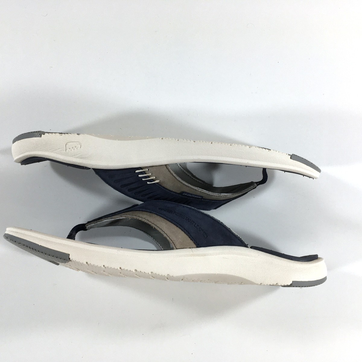 Skuze Stingray Flip Flop Sandals Mens Size 13 Navy Blue Gray 