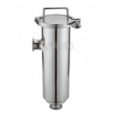 2'' Sanitary Tri Clamp Angle Type Duplex Filter Φ51 SS with 100 Mesh Screen